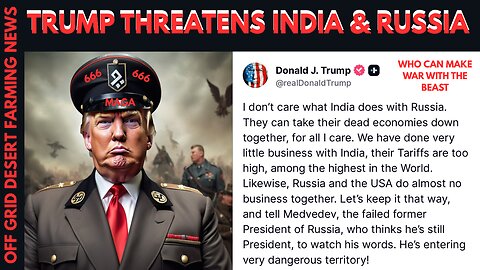 BREAKING NEWS: TRUMP THREATENS INDIA & RUSSIA IN WILD RANT !! MEDVEDEV RESPONDS QUICKLY
