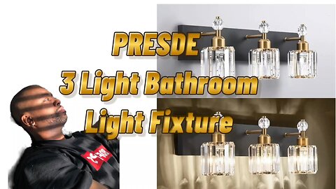 PRESDE 3 Light Bathroom Fixture Gold Black Vanity Light Installation Product Review