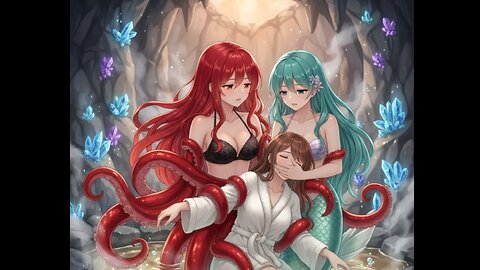 Monster Girl Academy: Silenced by Mermaid and Kraken [handgag] [tentacle gagged]