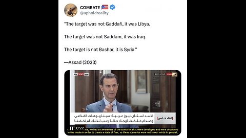 President Assad ~ The target wasn't what you thought