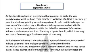 WAR REPORT - SEPT 10 2025 - THE NESARA GESARA LAW