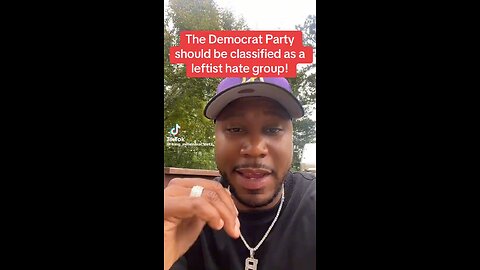 🔥Spot on !!I don’t understand why the Democrat Party is not considered a hate group in today’s time