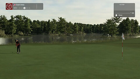 Cash Daily hits an eagle from 47 feet at Jacobson Homestead