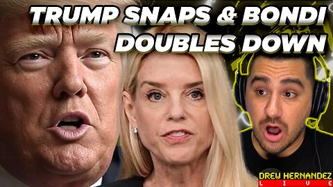 TRUMP SNAPS ON REPORTER ASKING ABOUT EPSTEIN FILES & BONDI DOUBLES DOWN