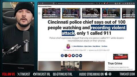 Cincinnati Police BLAME YOU Over Black Mob MERCILESSLY Beating White People | Tim Pool