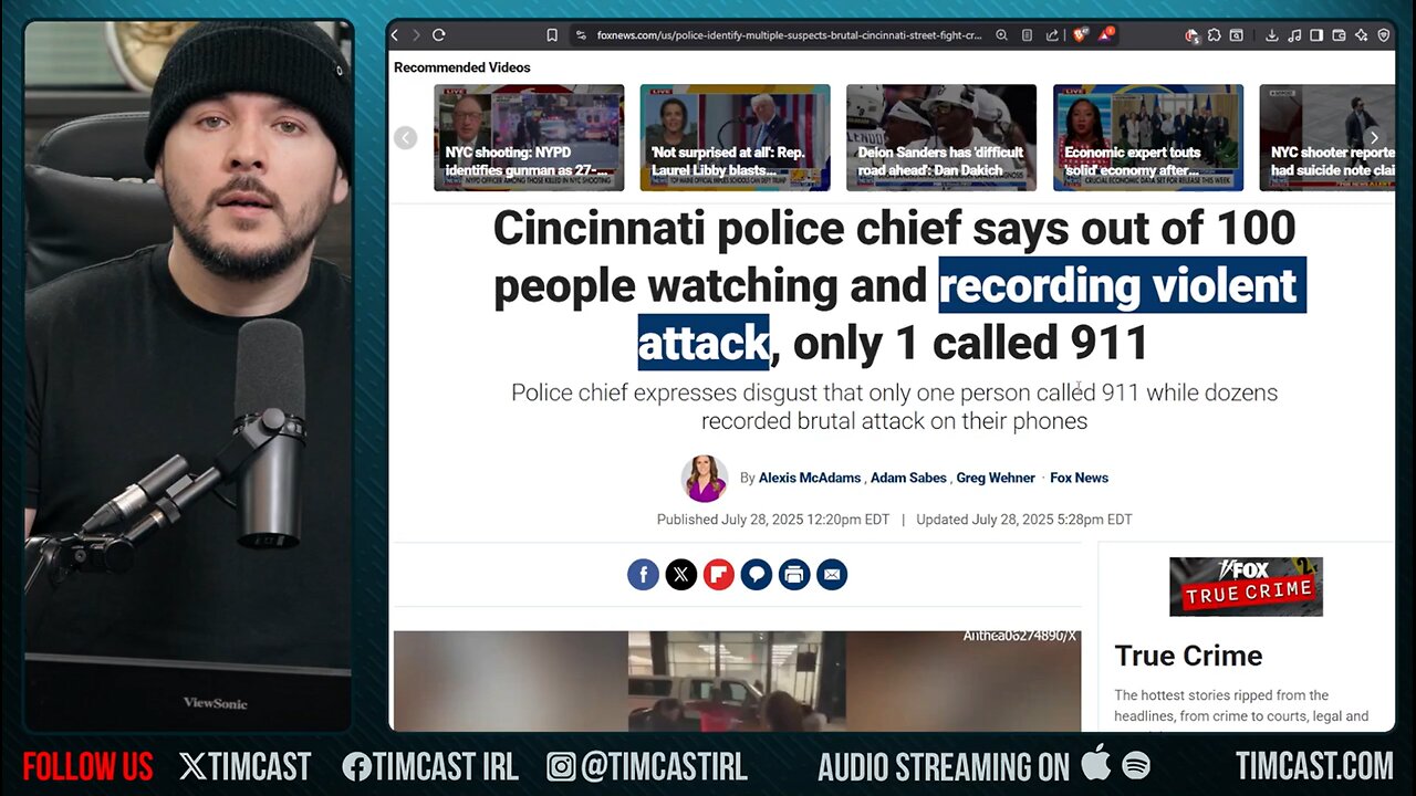 Cincinnati Police BLAME YOU Over Black Mob MERCILESSLY Beating White People | Tim Pool