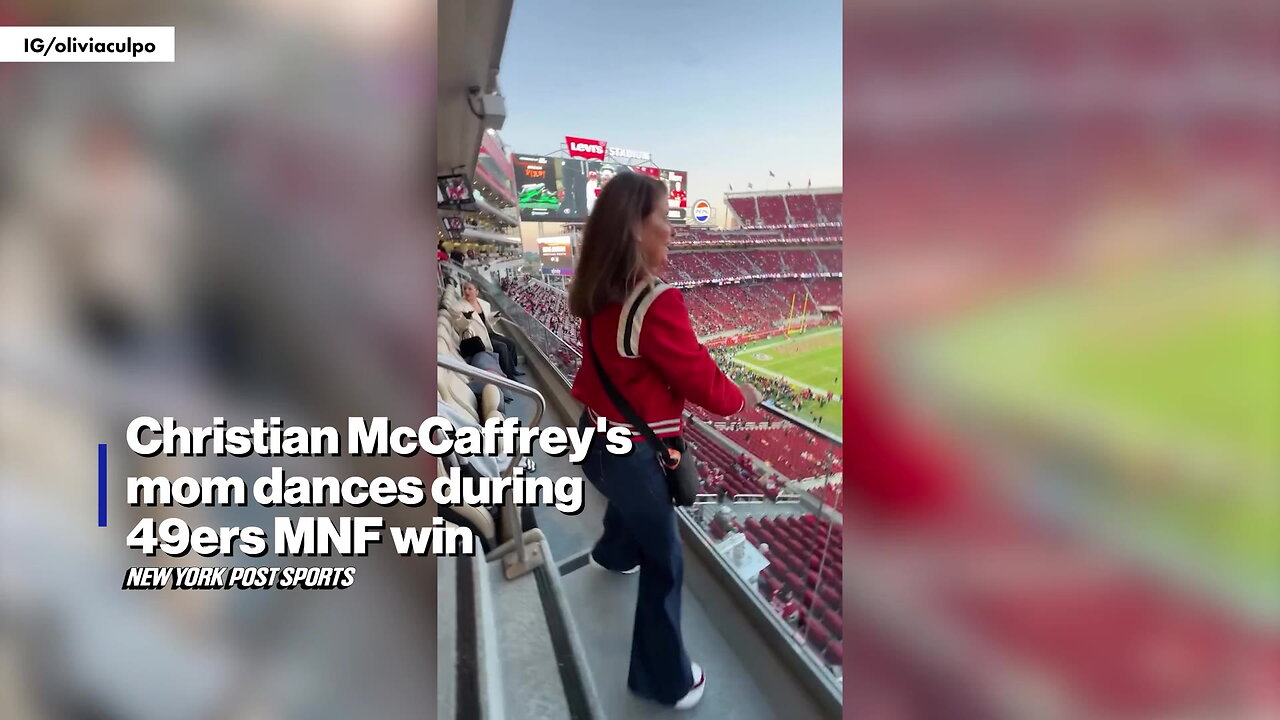 Christian McCaffrey's mom dances during 49ers MNF win