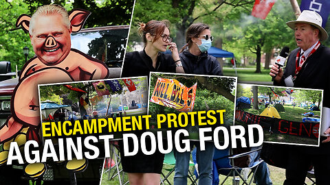 Far-left protesters occupy Queen's Park lawn in opposition to mining project