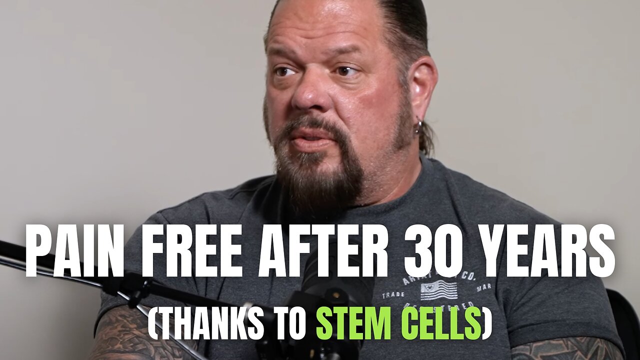 6 Months After Stem Cells: No Pain, No Pills - Retired FBI Agent Scott Payne