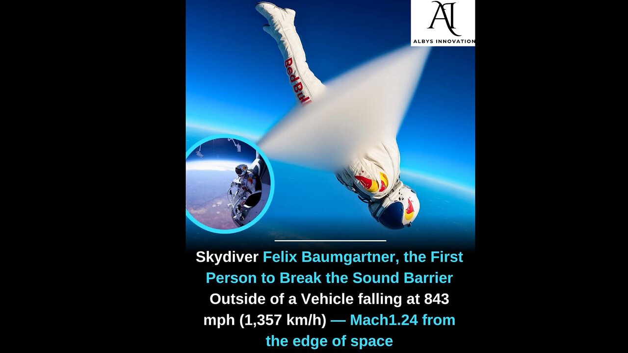 Man Jumps from Edge of Space at 843 MPH – Breaks Sound Barrier with His Body