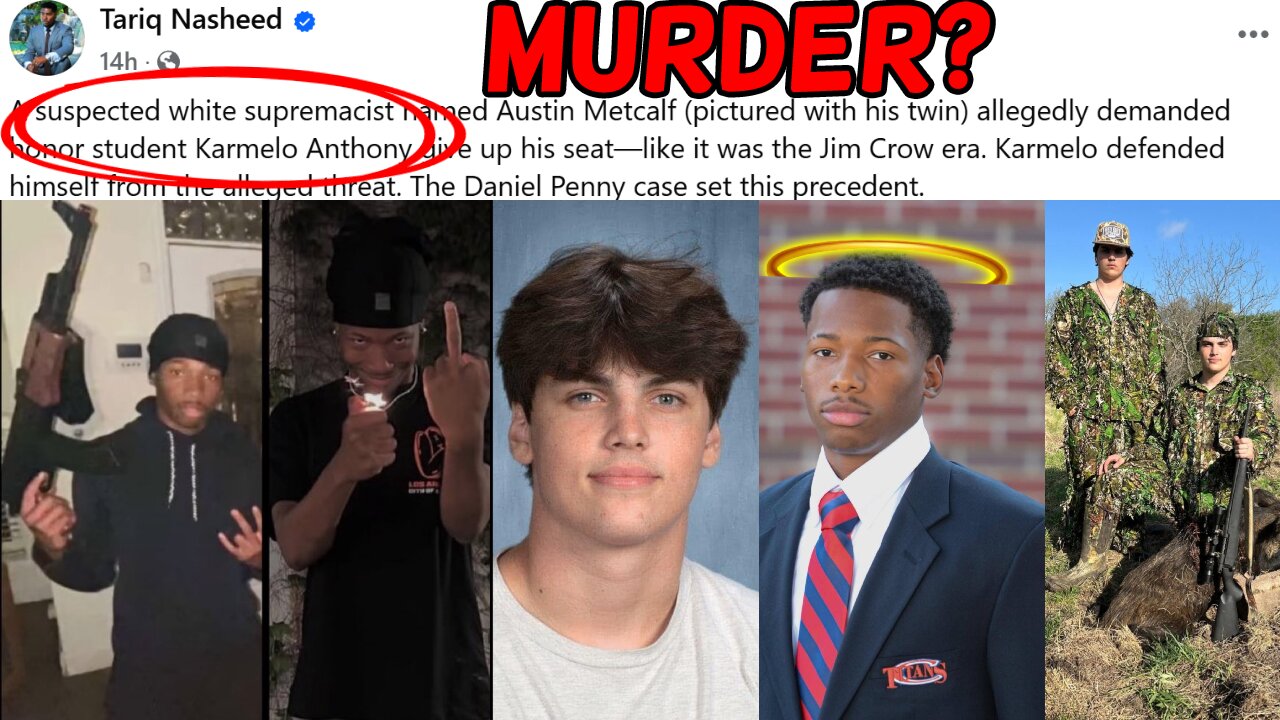 Murder or Self-Defense? Football Star Austin Metcalf STABBED in the Heart. Karmelo Anthony Victim?