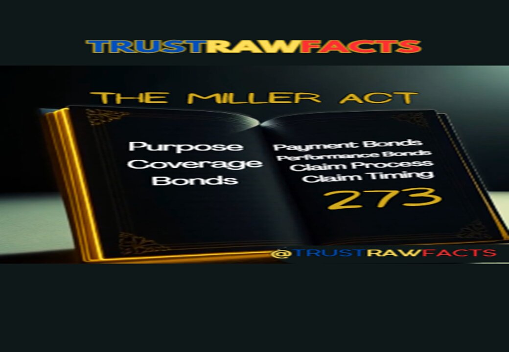 The Miller Act - part 273 - Edified Definitions!
