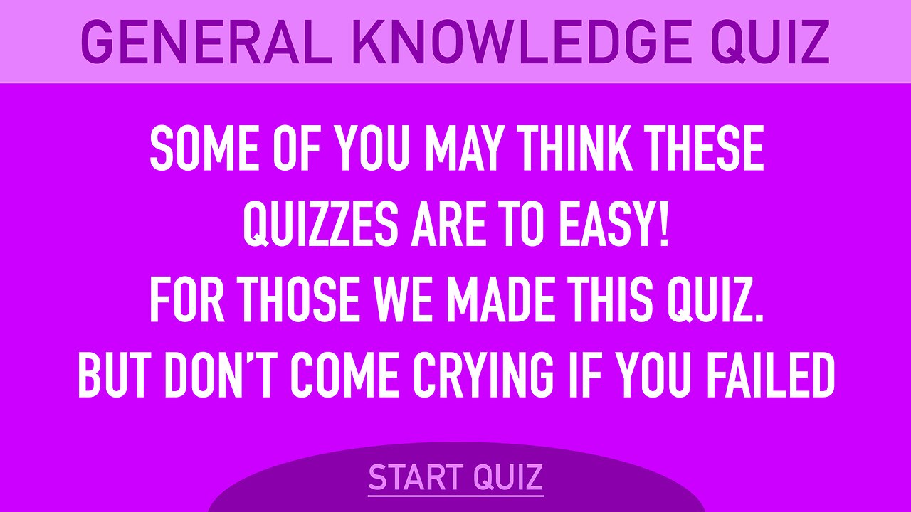 Don't come crying if you failed!