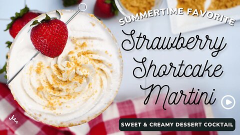 Strawberry Shortcake Cocktail | Sweet Dessert Drink Recipe 🍓🍰