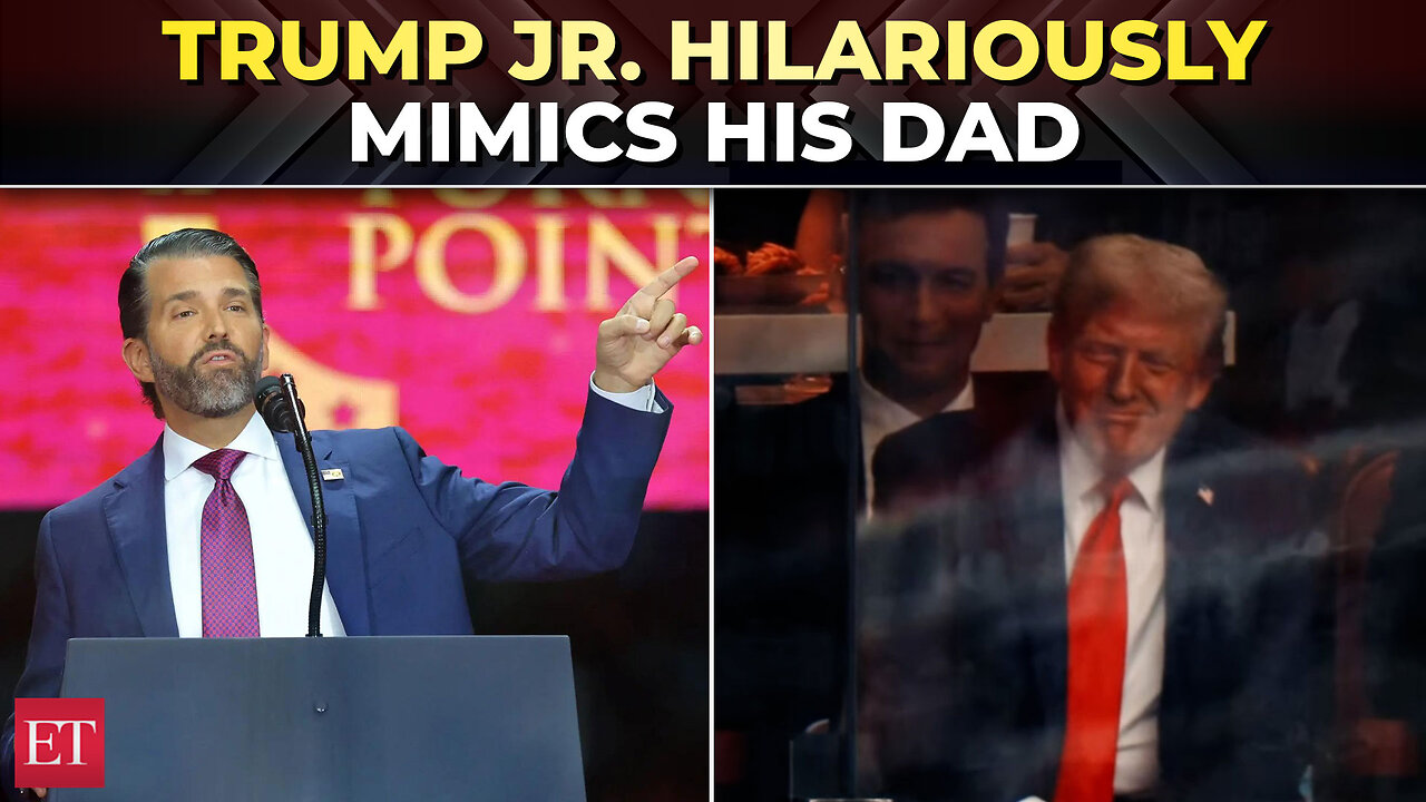 Don, you are getting a little aggressive…': Trump Jr. mimics dad in speech at Charlie Kirk memorial