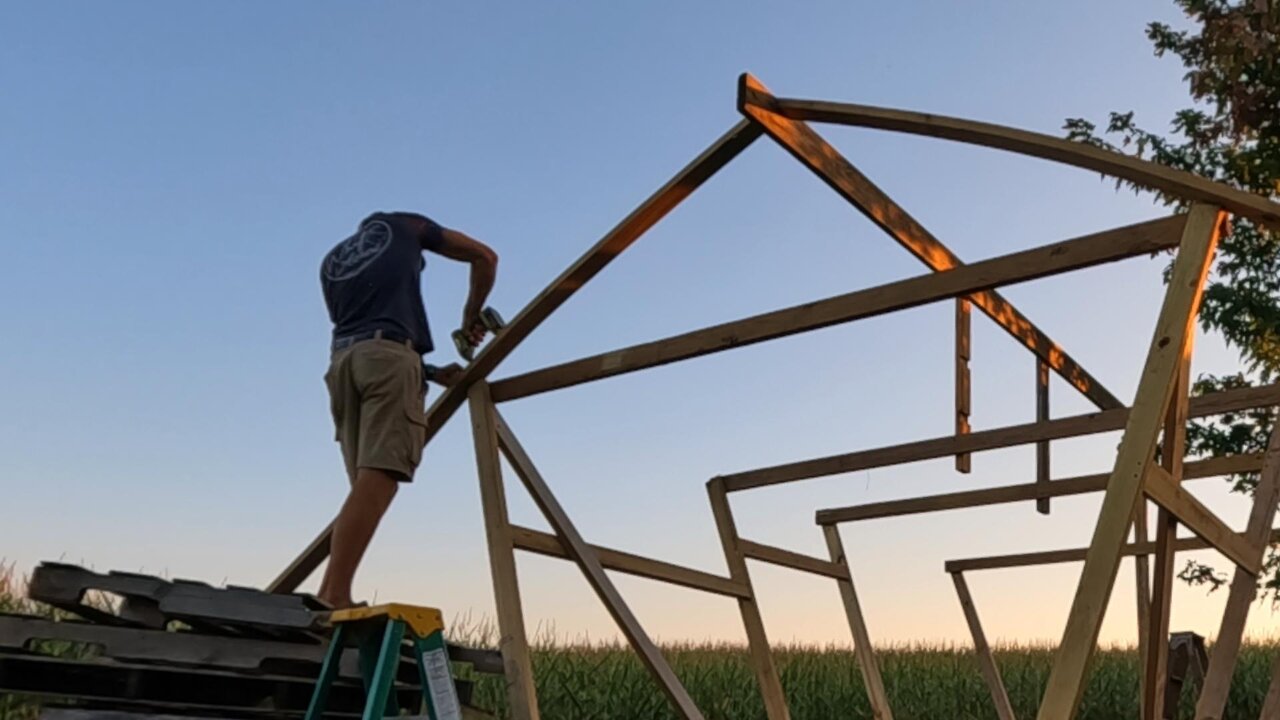 FRAMING Has Begun! _ The Mushroom Coop Build! // Whitt Acres