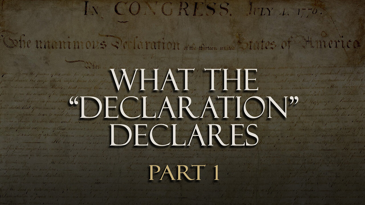 What the “Declaration” declares (Part 1)
