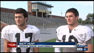 October 6, 2016 - The Hunt and Mitsch Brothers on DePauw University's Football Team