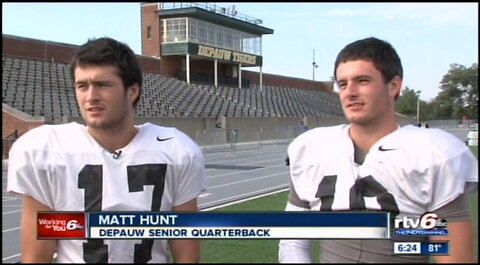 October 6, 2016 - The Hunt and Mitsch Brothers on DePauw University's Football Team