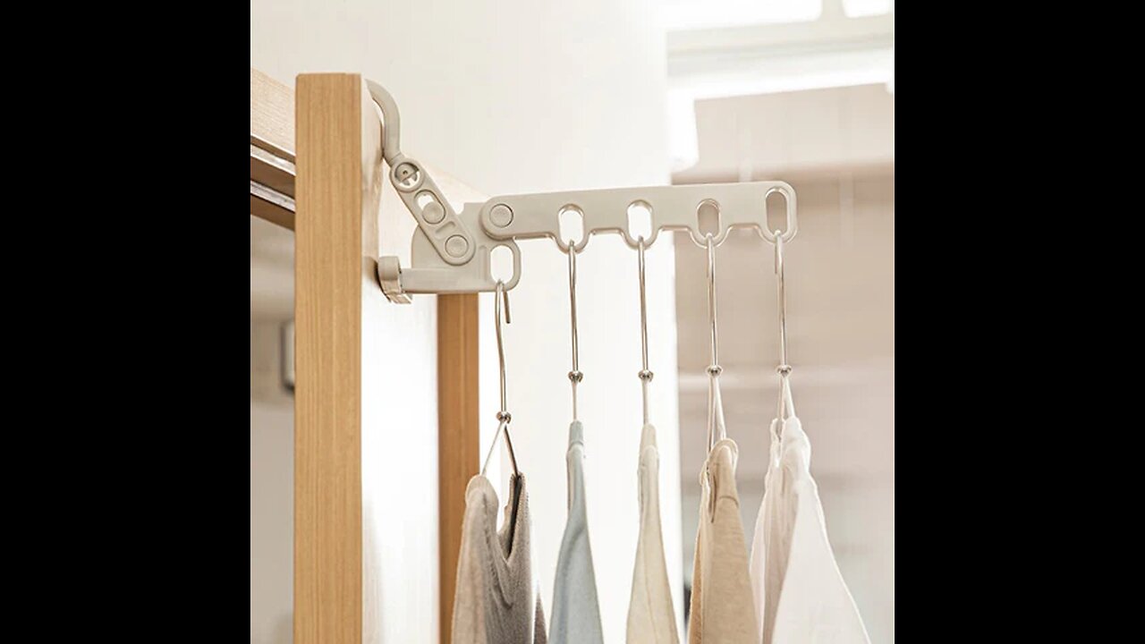 Portable Travel Five-Hole Folding Clothes Drying Rack