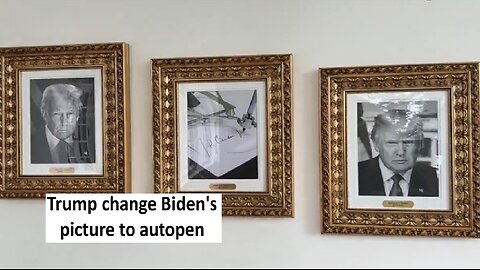 Trump replaces Biden portrait to autopen picture