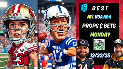 🏈 Best Week 16 MNF Football Picks | 49ERS vs COLTS | NFL Player Props | NBA PICKS |Prizepicks 12/22