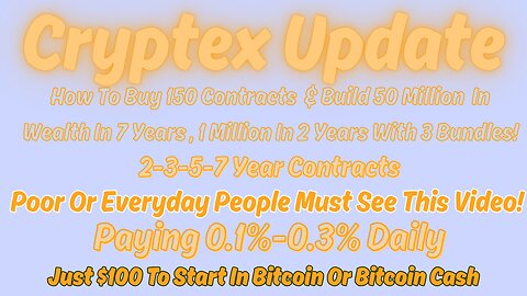 *Cryptex*|How To Get Up To 130 Defi Hybrid Contracts & Build 50 Million In Wealth !