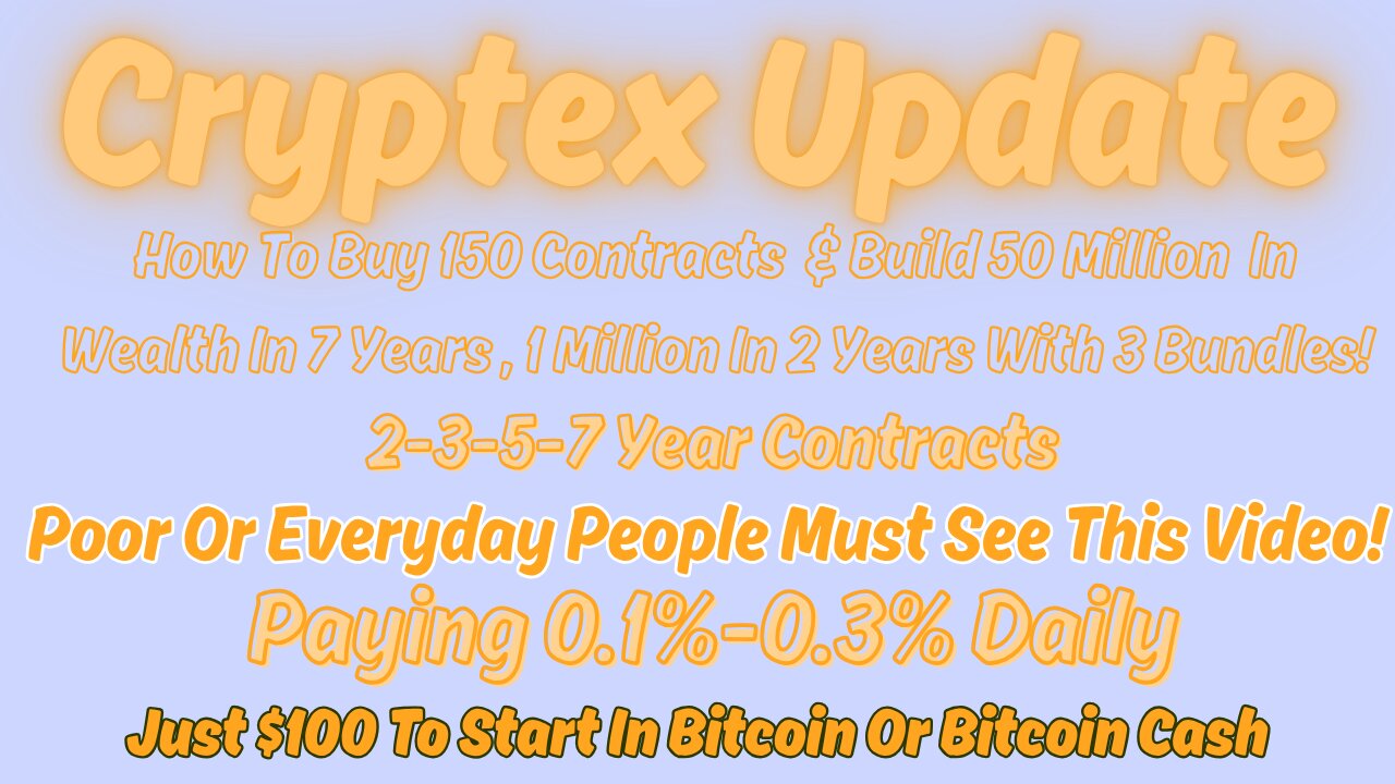 *Cryptex*|How To Get Up To 130 Defi Hybrid Contracts & Build 50 Million In Wealth !