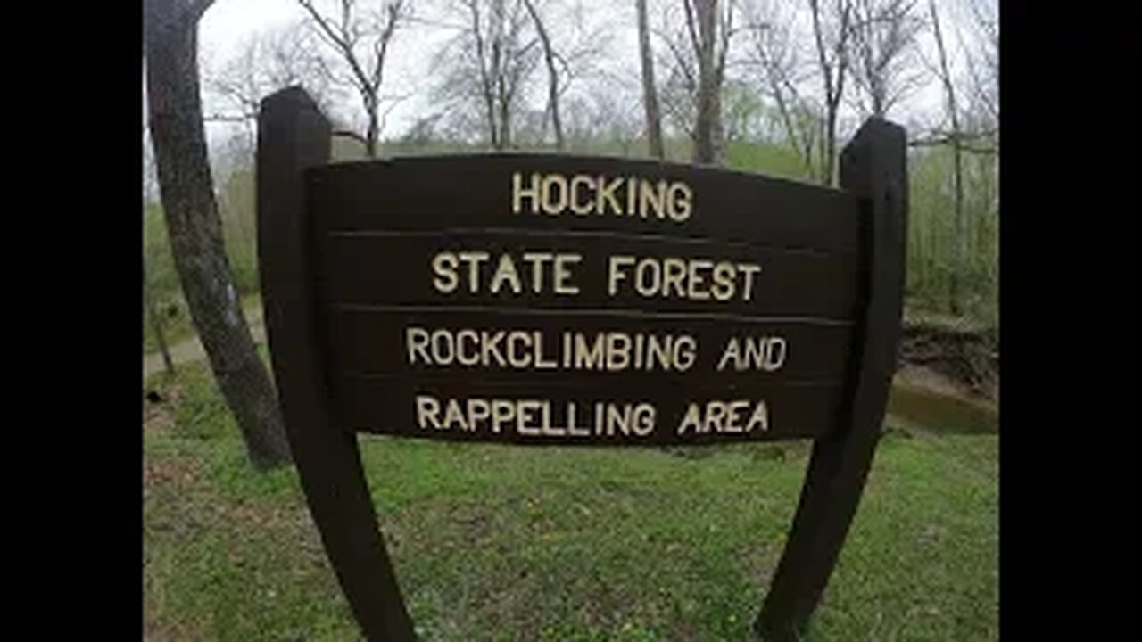 Rock Climbing and Rappelling area Hocking State Forests