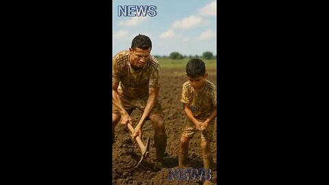 One day, Ronaldo and his young son were working in the field with just two small spades.