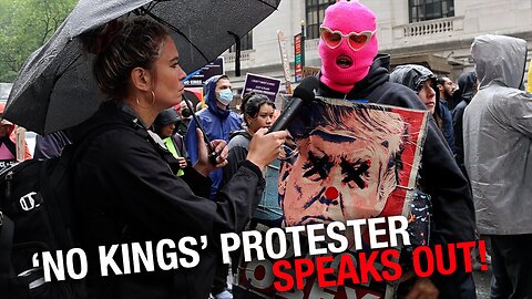 "It's getting dangerous": Masked anti-Trump protester says president reaching "Nazi level"
