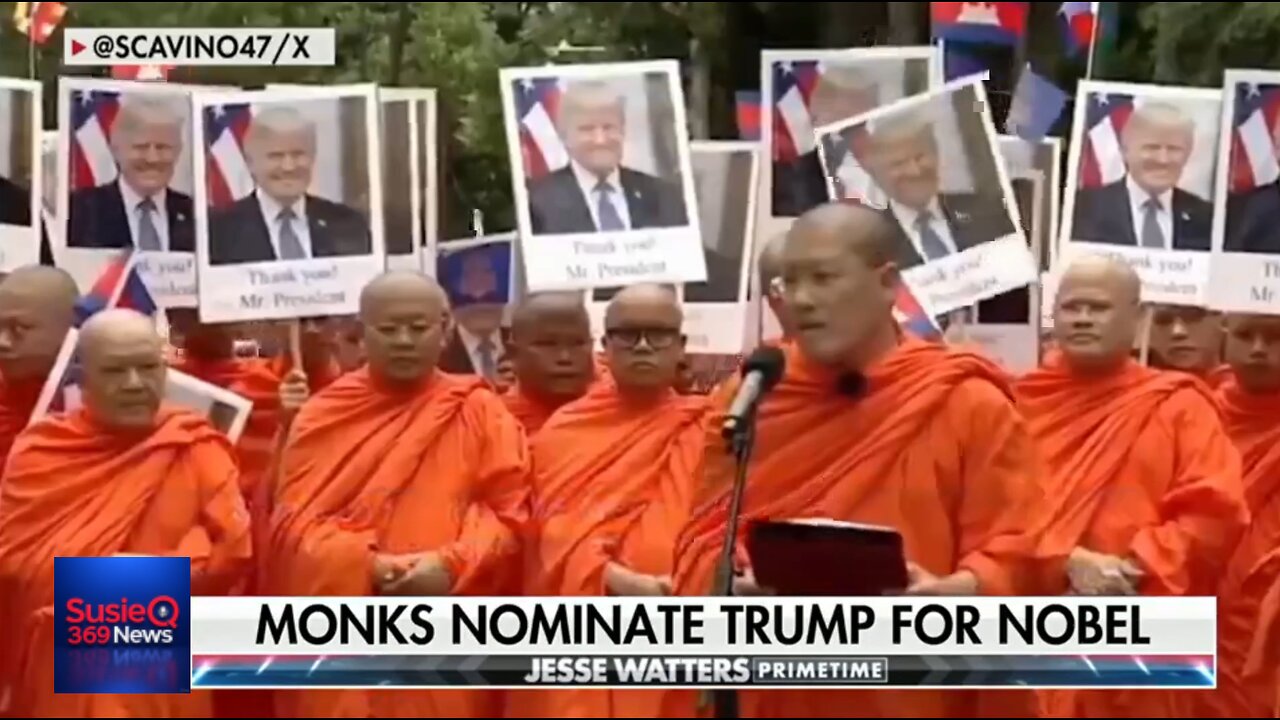 MONKS BREAK THEIR SILENCE TO NOMINATE TRUMP FOR NOBEL
