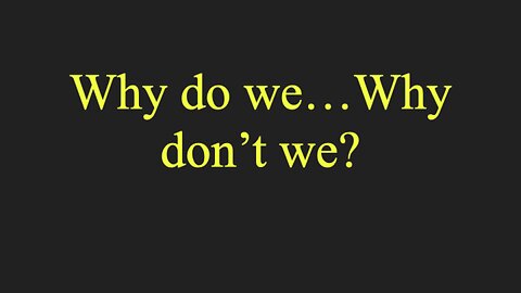 Why we as messianics do this