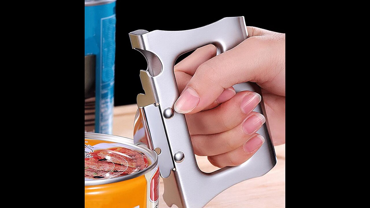Multifunctional Stainless Steel Bottle Opener, with Sharp Blade, Ergonomic Design and Safety Design