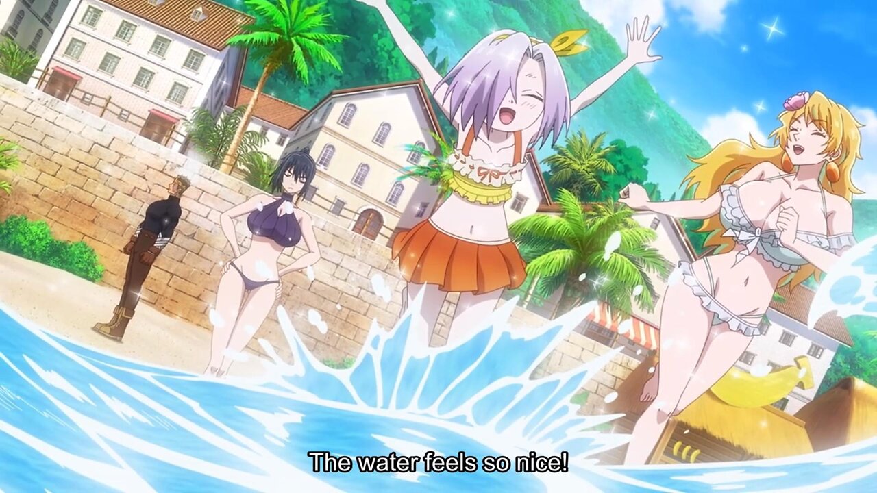 enjoying the cool water | The Stunned Hero and the Assassin Princesses