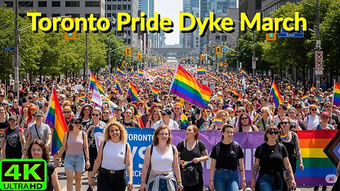 【4K】Toronto Dyke Rally & March 2025 | Thousands Celebrate Lesbian Pride in Downtown Toronto 🏳️‍🌈