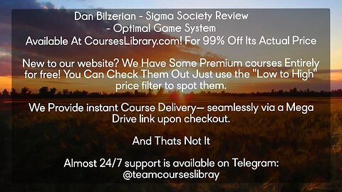 Dan Bilzerian - Sigma Society Review - Optimal Game System(CoursesLibrary.com)