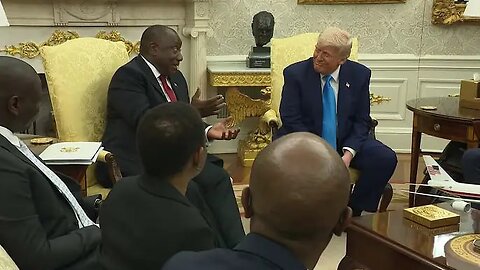 President Trump Participates in a Bilateral Meeting with the President of South Africa