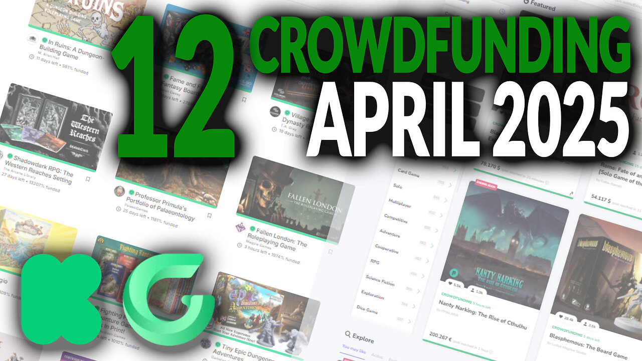 PROMISING PROJECTS - Kickstarter, Gamefound Overview in April! 🎲💸🎭