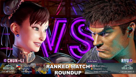 Kuya Kalbo SF6 Ranked Match Roundup. Chun Li Master Rank [Hori Fight Stick]