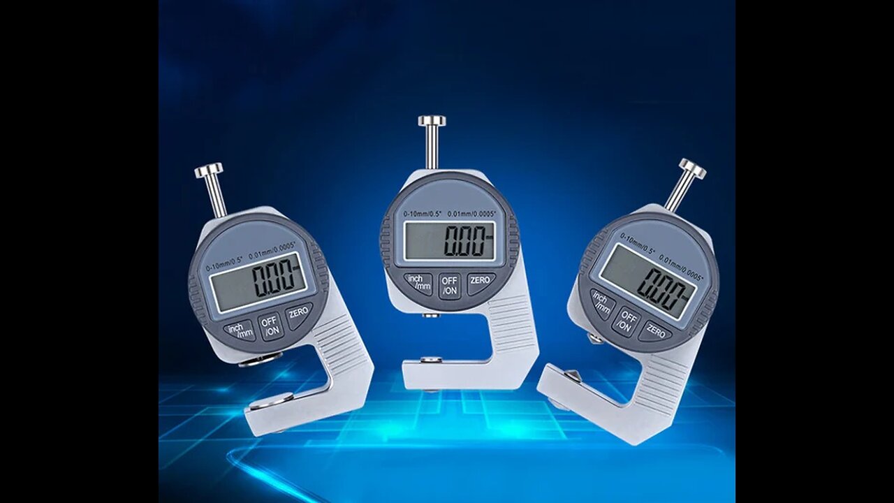 Portable Electronic Digital Dial Thickness Gauge (0~12.7mm), with Precise LCD Display & Three Probes