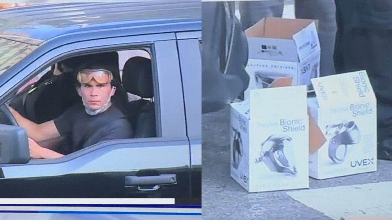 Masks For Mayhem: Pickup Truck Seen Delivering Pricey Bionic Face Shields To LA Rioters