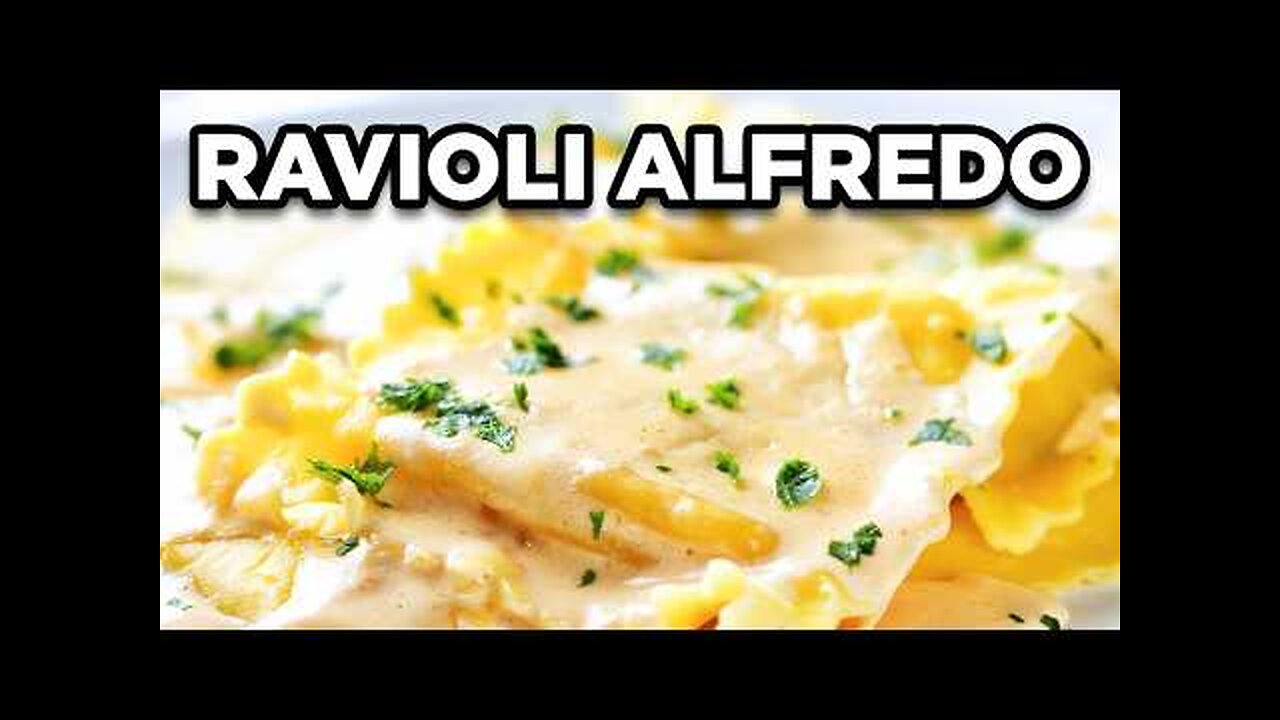 Ravioli Alfredo | Quick and Easy Weeknight Dinner Idea
