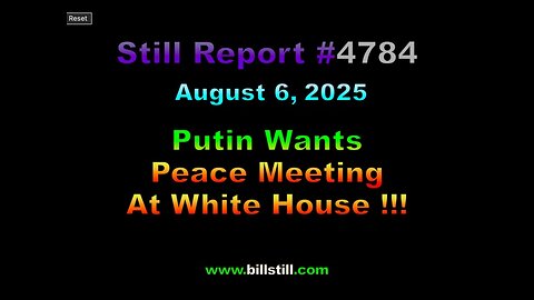 Putin Wants Peace Meeting at White House !!!, 4784