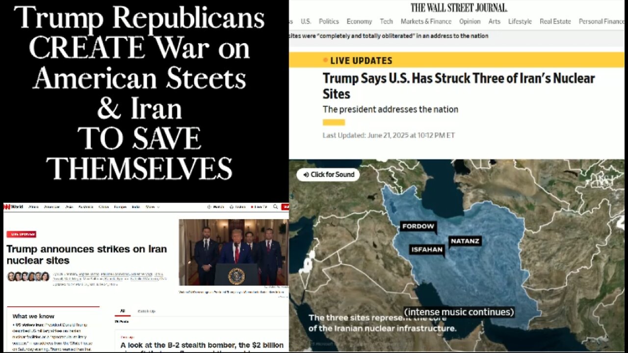 UN-provoked War on American Streets & Iran by Republicans to Save Themselves