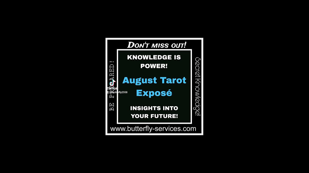 Cheat sheet - August Insights! Be prepared for what is coming!