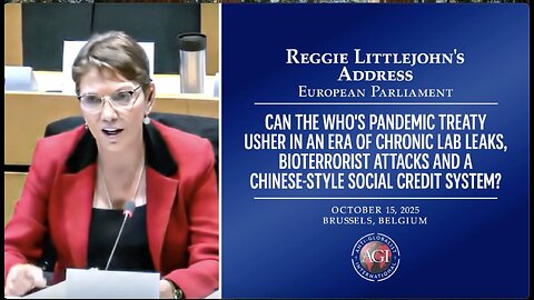 Reggie Littlejohn's Address at the European Parliament - Stop PABS and Gain of Function