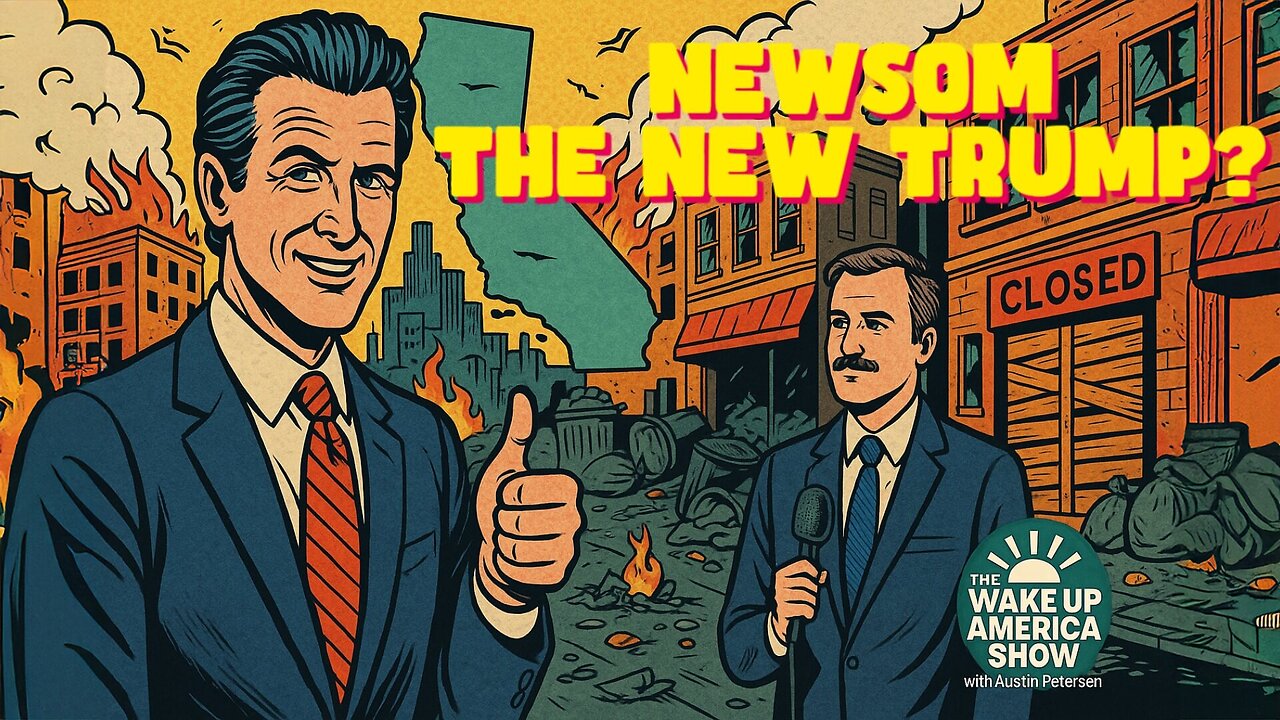Newsom Cosplays Trump While California Collapses | Wake Up America with Austin Petersen