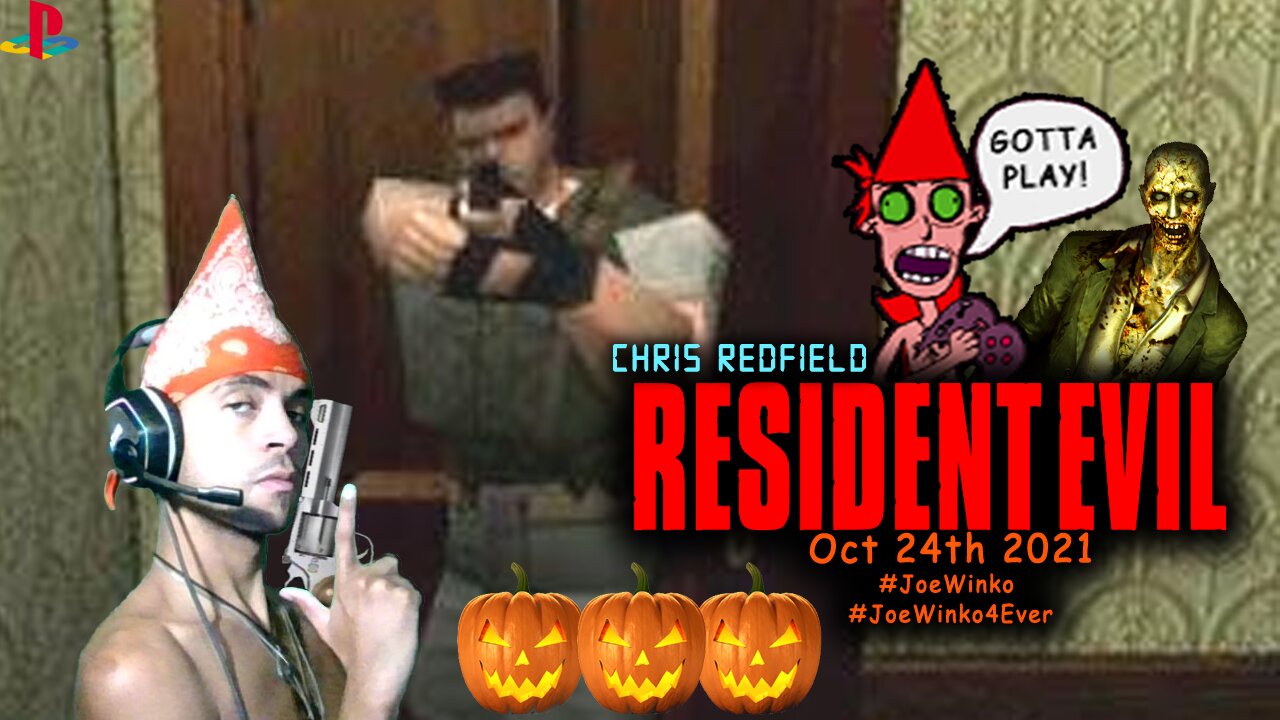 Chris Redfield - Resident Evil PS1 Gaming Livestream (Oct 24th 2021) - Kevin & Joe Winko
