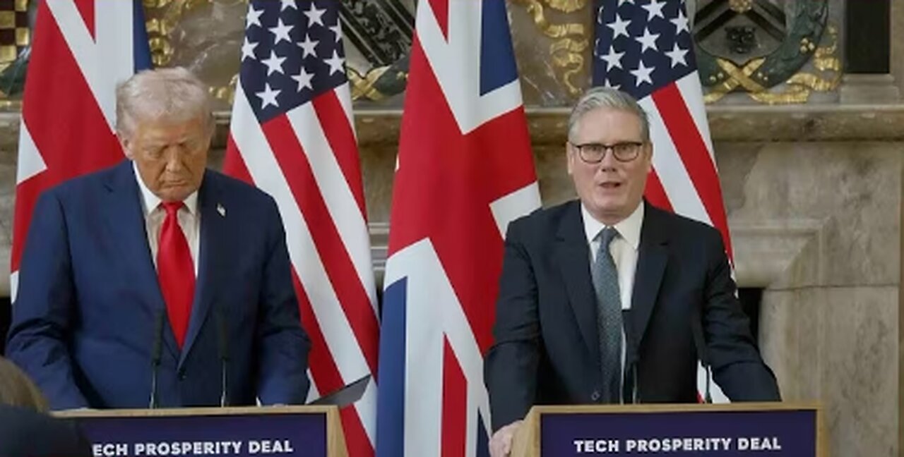 Starmer hails tech deal with US and Trump_s efforts on Ukraine in joint briefing